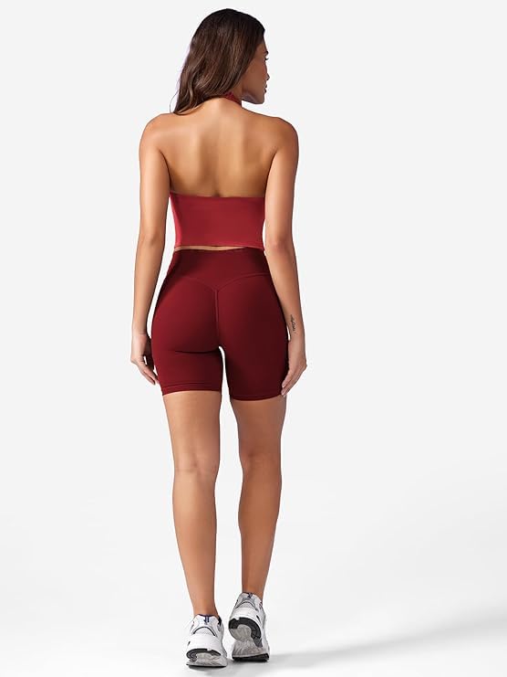 DIAZ Women Crop Top | Stylish Ribbed Slim Fit V Neck Short Top